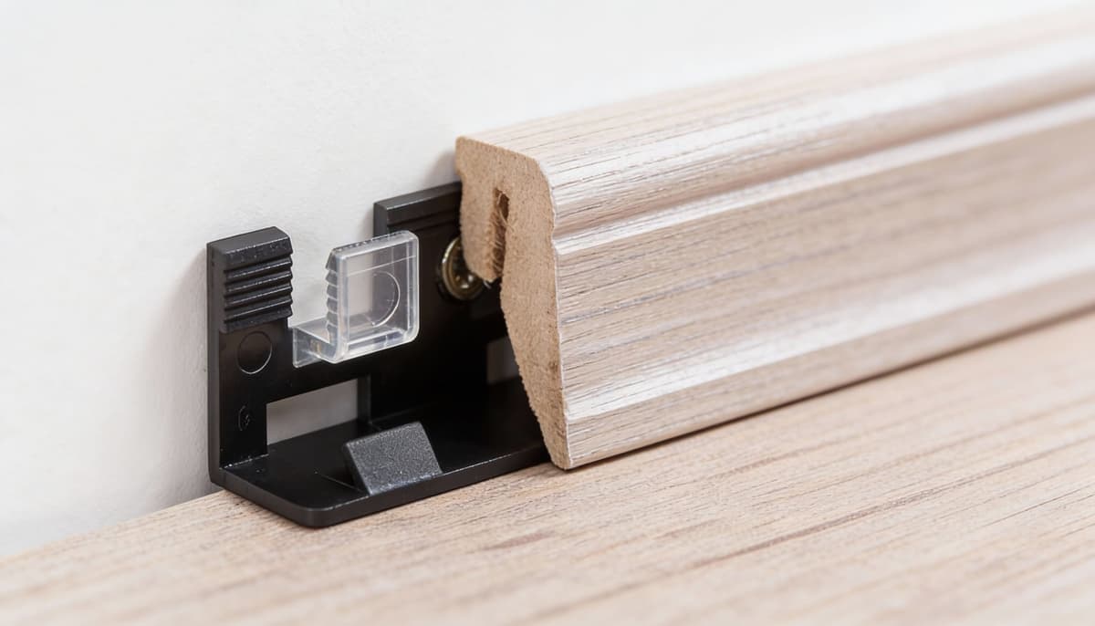 Как крепить плинтус МДФ на клипсы?